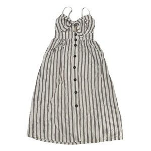 Japna Mauve Striped Button Up Adjustable Strap Maxi Dress Size Small Women’s